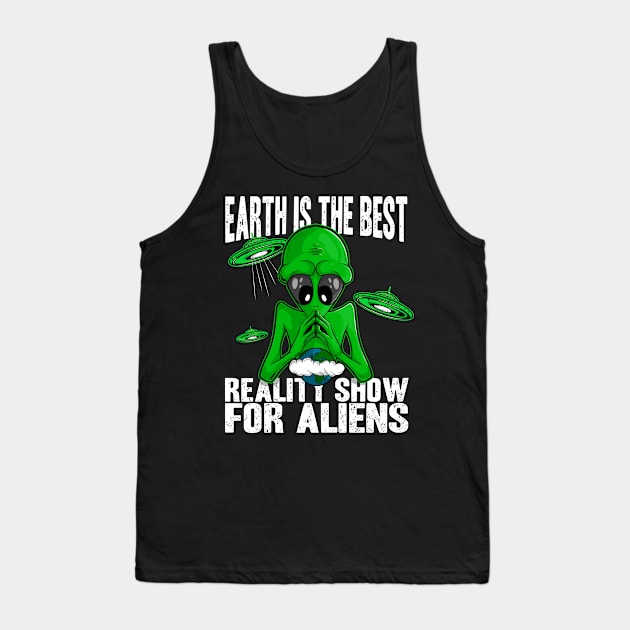 Funny UFO Lover Alien Abduction Tank Top by Acroxth